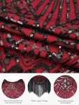Red 1920s Flapper Dress with Sequins and Fringe