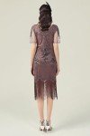 1920s Art Deco Fringe Sequin Flapper Dress