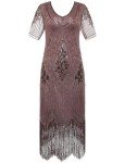 1920s Art Deco Fringe Sequin Flapper Dress