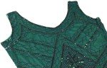 1920s Green Sequin Flapper Dress & Accessories Set