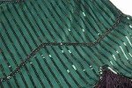 1920s Green Sequin Flapper Dress & Accessories Set