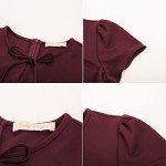 1940s Style A-Line Swing Dress in Wine Red