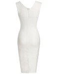 MUXXN Women's 1940s Midi Hollow Out Pencil Dress