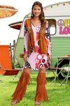 Pink 60s 70s Hippie Disco Dress for Women