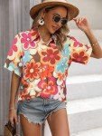 Retro Floral Hawaiian Shirt for Women