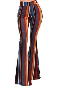 Vivicastle Women's Boho Stretchy Bell Bottom Pants
