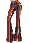 Vivicastle Women's Boho Stretchy Bell Bottom Pants