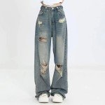 Y2K High Waist Wide Leg Vintage Women Jeans