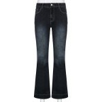 Vintage Low Rise Flare Jeans for Women