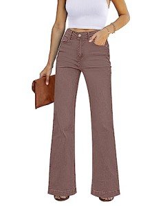 Vintage Plus Size Bell Bottom Jeans - Brown
