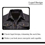 Men's Vintage Denim Jacket with Pockets - Black