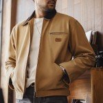 Vintage Detroit Canvas Work Jacket for Men