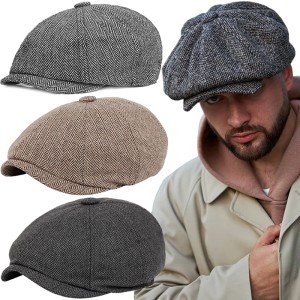 Retro Men’s Newsboy Hat – Unisex Casual Style