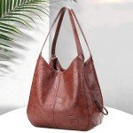 Retro Marble Leather Shoulder Bag for Women