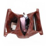 Retro Marble Leather Shoulder Bag for Women