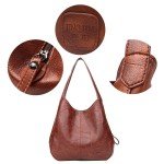 Retro Marble Leather Shoulder Bag for Women