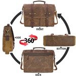 Brown Vintage Leather & Canvas Messenger Bag