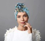 Bird Print Floral Lightweight Vintage Scarf for Women