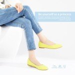 Mustard Vintage Round Toe Ballet Flats for Women