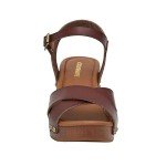 CUSHIONAIRE Women's Vintage Faux Wood Sandals