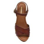 CUSHIONAIRE Women's Vintage Faux Wood Sandals