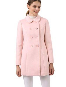 Vintage Pink Peter Pan Collar Trench Coat