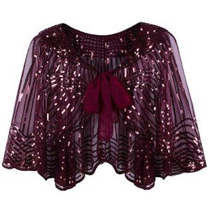 1920s Flapper Sequin Bolero Shawl Jacket