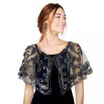 1920s Beaded Sequin Vintage Evening Cape