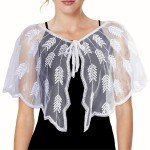 1920s Beaded Sequin Flapper Shawl Cape