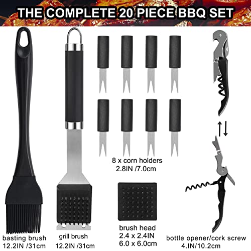Grilljoy 20-Piece Stainless Steel BBQ Tool Set