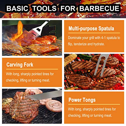 Grilljoy 20-Piece Stainless Steel BBQ Tool Set