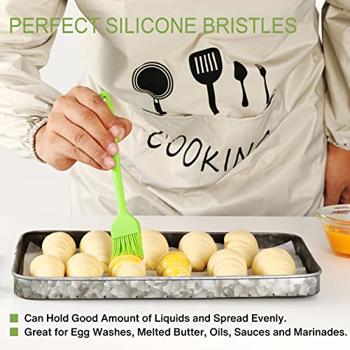 2-Pack Blue & Green Silicone BBQ Basting Brushes
