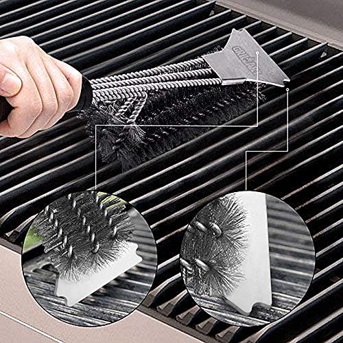 GRILLART 3-in-1 Woven Wire BBQ Brush Scraper