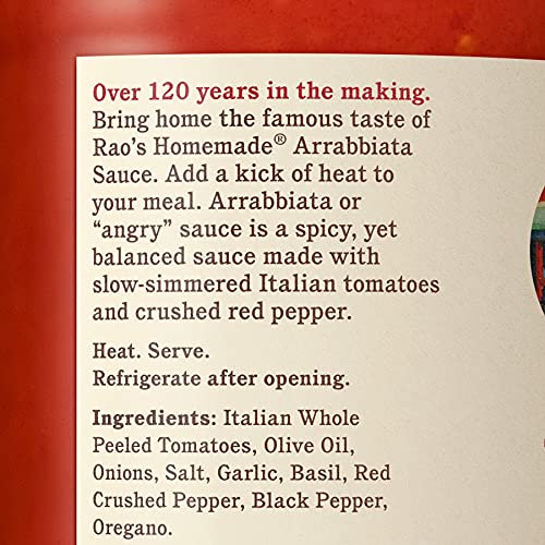 Premium Rao's Arrabbiata Sauce - 32 oz