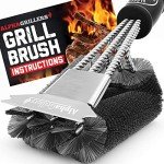 Heavy Duty Grill Brush and Scraper for Outdoor BBQ