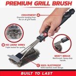 Heavy Duty Grill Brush and Scraper for Outdoor BBQ