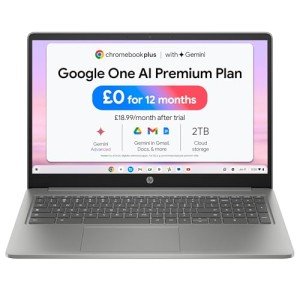 HP Chromebook Plus 15.6" with Intel Core i3