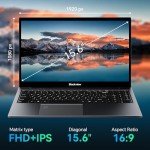Blackview 15.6" FHD Laptop, 16GB RAM, 512GB SSD