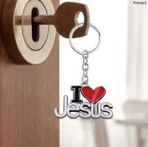 I Love Jesus Inspirational Keychain