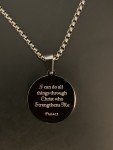 Philippians 4:13 Cross Necklace for Athletes