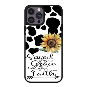 Cow Print Faith Quote Phone Case for Women