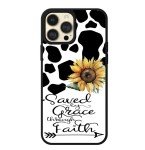 Cow Print Faith Quote Phone Case for Women