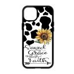 Cow Print Faith Quote Phone Case for Women