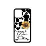 Cow Print Faith Quote Phone Case for Women