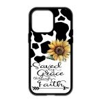 Cow Print Faith Quote Phone Case for Women
