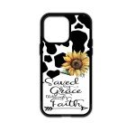 Cow Print Faith Quote Phone Case for Women