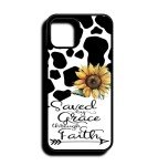 Cow Print Faith Quote Phone Case for Women