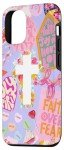 Faith Floral Christian Cross iPhone 15 Case