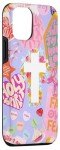 Faith Floral Christian Cross iPhone 15 Case