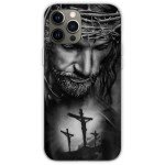 Jesus Christ iPhone 13 Case with Crosses Design